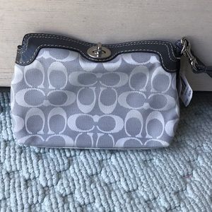 New with Tags! Coach Signature Gray Wristlet